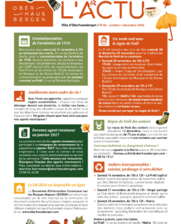 Actu octobre & novembre 2026